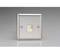 Varilight 1-Gang Telephone Master Plug Socket With Mirror Chrome Finish Xctmw