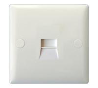 Varilight 1-Gang Telephone Master Socket Polar White