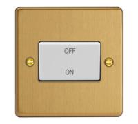 Varilight 10A Fan Isolating Switch (3 Pole) Brushed Brass
