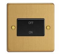 Varilight 10A Fan Isolating Switch (3 Pole) Brushed Brass