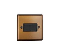 Varilight 10A Fan Isolating Switch (3 Pole) Brushed Bronze