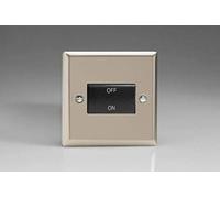 Varilight 10A Fan Isolating Switch (3 Pole) Satin Chrome XNFIB