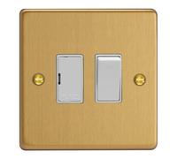 Varilight 13A Switched Fused Spur Brushed Brass