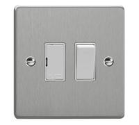 Varilight 13A Switched Fused Spur Brushed Steel