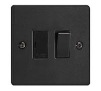 Varilight 13A Switched Fused Spur Matt Black