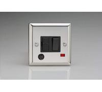 Varilight 13A Switched Fused Spur + Neon + Flex Outlet Mirror Chrome Xc6Fonb