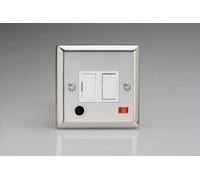 Varilight 13A Switched Fused Spur + Neon + Flex Outlet Mirror Chrome Xc6Fonw