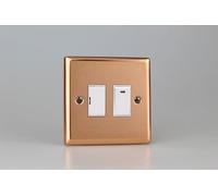 Varilight 13A Switched Fused Spur + Neon Polished Copper