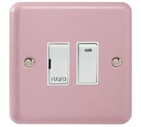 Varilight 13A Switched Fused Spur + Neon Rose Pink