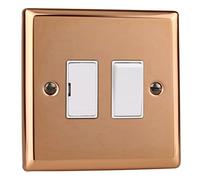 Varilight 13A Switched Fused Spur Polished Copper