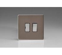 Varilight 13A Switched Fused Spur with Metal Inserts Pewter XDR6DS