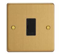 Varilight 13A Unswitched Fused Spur Brushed Brass