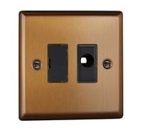 Varilight 13A Unswitched Fused Spur + Flex Outlet Brushed Bronze