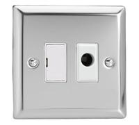 Varilight 13A Unswitched Fused Spur + Flex Outlet Mirror Chrome XC6UFOW