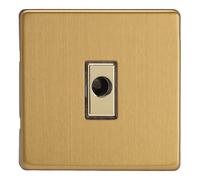 Varilight 16A Flex Outlet Plate Brushed Brass XDBFODS