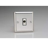 Varilight 16A Flex Outlet Plate Mirror Chrome XCFOD