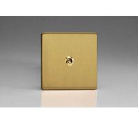 Varilight - 1G 1 or 2W 10A Classic Toggle Switch Dimension Screwless Brushed Brass - XDBT1S