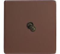 Varilight - 1G 1 or 2W 10A Classic Toggle Switch Dimension Screwless Mocha - XDMT1S