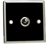 Varilight - 1G 1 or 2W 10A Classic Toggle Switch Iridium-Black - XIT1