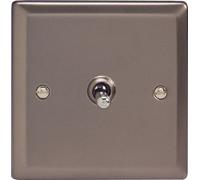 Varilight - 1G 1 or 2W 10A Classic Toggle Switch Pewter - XRT1 by Varilight