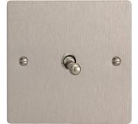 Varilight - 1G 1 or 2W 10A Classic Toggle Switch Ultra Flat Matt Chrome - XFST1