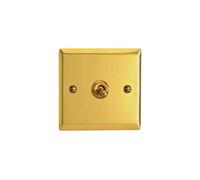 Varilight - 1G 1 or 2W 10A Classic Toggle Switch Victorian Brass - XVT1