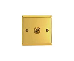 Varilight - 1G 1 or 2W 10A Classic Toggle Switch Victorian Brass - XVT1