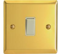 Varilight - 1G 1 or 2W 10A Switch Victorian Brass - XV1W