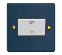 Varilight 1G 10A 3P Fan Isolator Midnight Blue With White Rocker Xdyfiw.mn