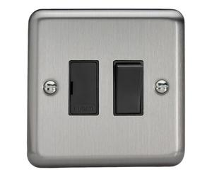 Varilight - 1G 13A Switched Fused Spur Matt Chrome - XS6B