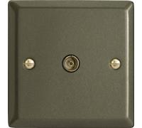 Varilight - 1G Co-axial TV Socket Graphite 21 - XP8