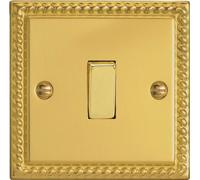 Varilight - 1G Intermediate Switch Georgian Brass - XG7D