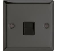 Varilight - 1G Telephone Master Socket Iridium Black - XITMB