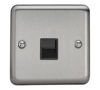 Varilight - 1G Telephone Master Socket Matt Chrome - XSTMB
