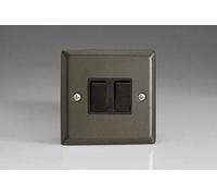 Varilight 2-Gang 10A 1- or 2-Way Rocker Light Switch Graphite 21 XP2B