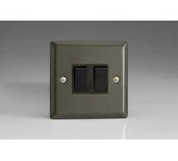 Varilight 2-Gang 10A 1- Or 2-Way Rocker Light Switch Graphite Xp2B