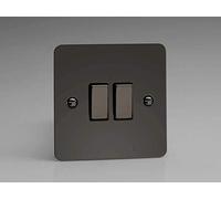 Varilight 2-Gang 10A Intermediate Rocker Light Switch Iridium XFI77D
