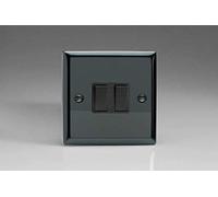 Varilight 2-Gang (10A Intermediate Switch + 10A 1- or 2-Way Rocker Light Switch) Iridium XI71B