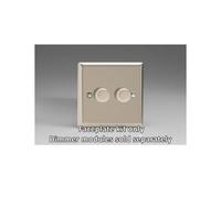 Varilight 2-Gang Matrix Kit For Rotary Dimmers Satin Beige Wn2 - Double Module Push-Fit Front Plate