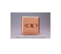 Varilight 2-Gang Matrix Kit For Rotary Dimmers Wy2.bc Brushed Chrome - Push-Fit, Durable Plastic, Multi-Finish Options