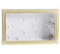 Varilight - 2 Gang Patress Wall Box (for surface mounting) Brass Effect Finish - YBDB