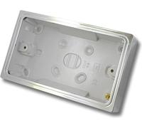 Varilight - 2 Gang Patress Wall Box (for surface mounting) Chrome Effect Finish - YBDC