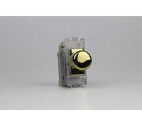 Varilight 2-Way Push-On/Off Switch Module (Dummy Dimmer) 6A (1 Grid Space) Brass GH0V