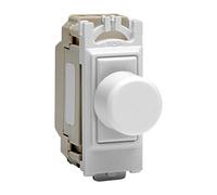 Varilight 2-Way Push On/Off Switch Module (Dummy Dimmer) 6A (1 Grid Space) White