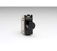 Varilight 2-Way V-Pro Push On/Off Rotary LED Dimmer 0-300W (1 Grid Space) Black