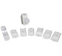Varilight 2-Way V-Pro Push On/Off Rotary LED Dimmer 0-300W (1 Grid Space) (to fit MK, Schneider Ultimate, Schneider Lisse, Crabtree, Hager, Deta, BG & Varilight PowerGrid) White