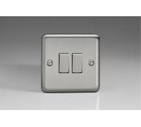 Varilight - 2G 1 Gang Intermediate And 1 Gang 1 or 2 Way 10 Amp Switch Matt Chrome - XS71D