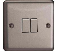 Varilight - 2G 1 or 2W 10A Switch Matt Chrome - XS2D