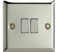 Varilight - 2G 1 or 2W 10A Switch Mirror Chrome - XC2D