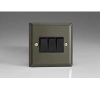 Varilight - 3G 1 or 2W 10A Switch Graphite 21 - XP3B